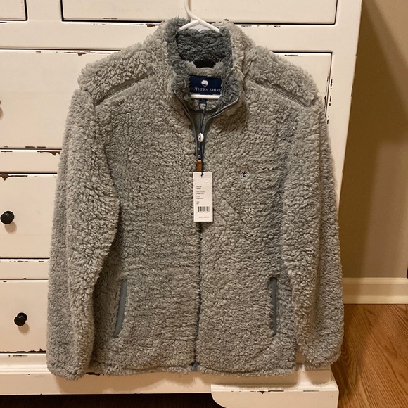 southern shirt sherpa jacket